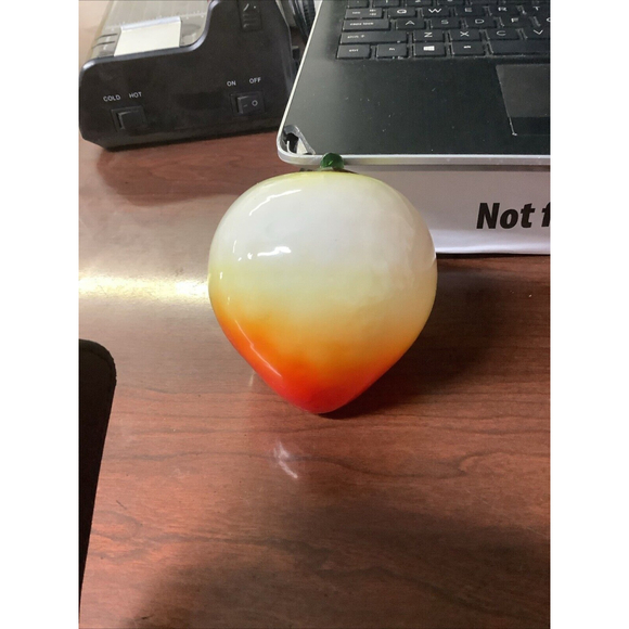 Embossed Large Orange Ombré 🍑 Peach Glass Decor - Picture 1 of 5